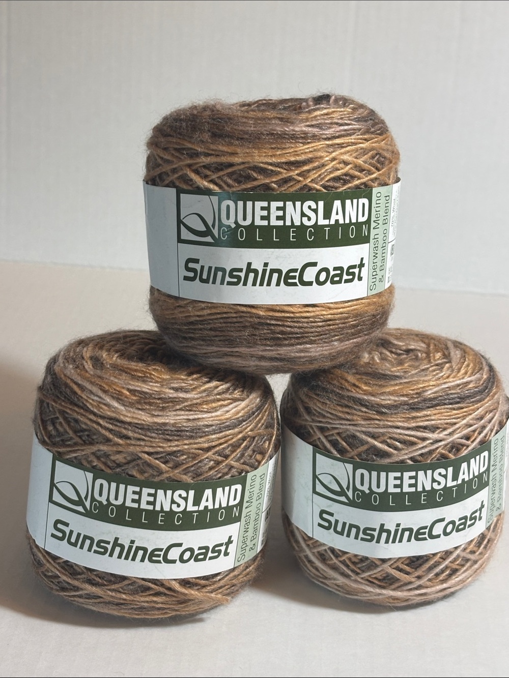 SunshineCoast Yarn - Brown Multitone set of 3